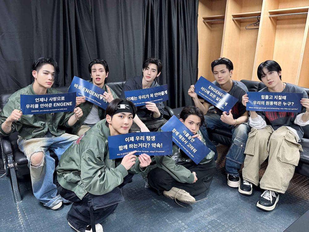 Potret Enhypen setelah Konser Walk The Line in Goyang (x.com/ENHYPEN)