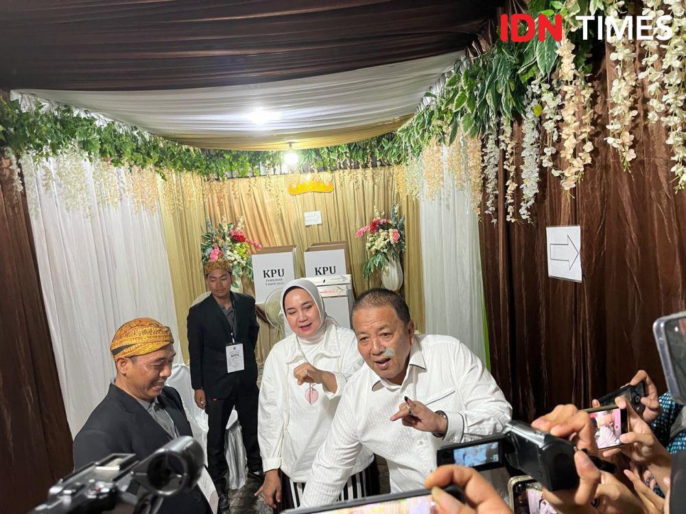 Cagub Lampung Arinal Djunaidi Kalah Telak di TPS Mencoblos