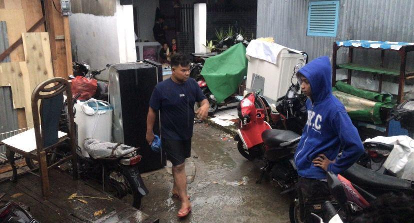 Suasana banjir di Sei Mati sebelum naik mencapai 3 meter (Dok. Istimewa)