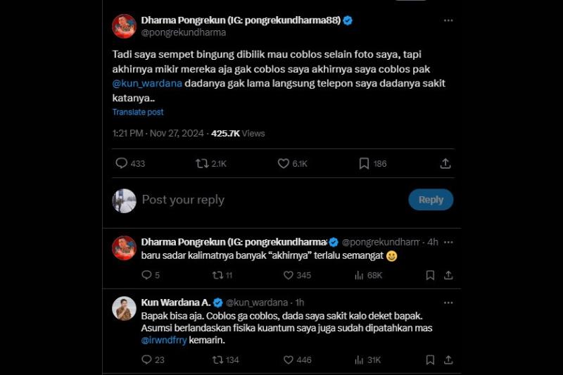 Kelakar Dharma, Nyoblos Dada Kun Berujung Sakit Betulan