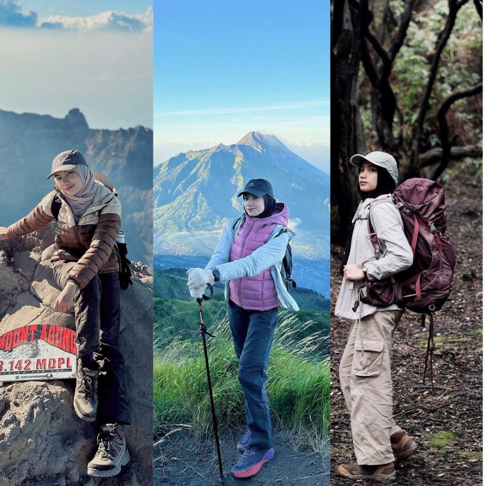 7 Outfit Hijab ala Novi Herdy untuk Naik Gunung,Nyaman dan Stylish!