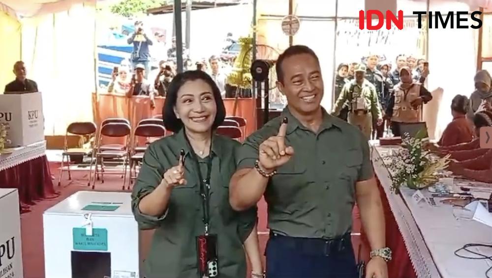 Andika Perkasa Nyoblos Pas Mau Tutup TPS: Siap Menang, Siap Kalah
