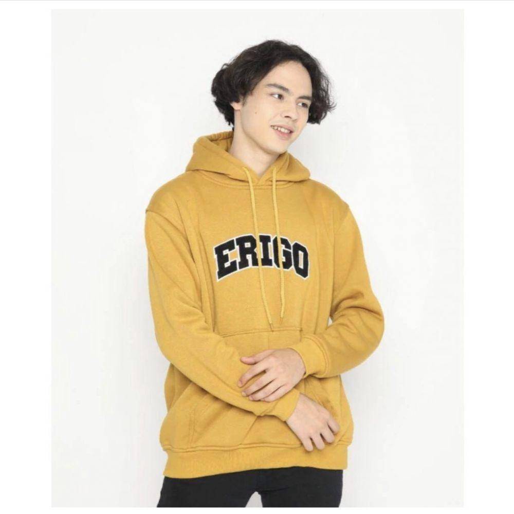 Erigo Hoodie Qeiza Mustard (shopee.co.id/BLACKONE STORE)