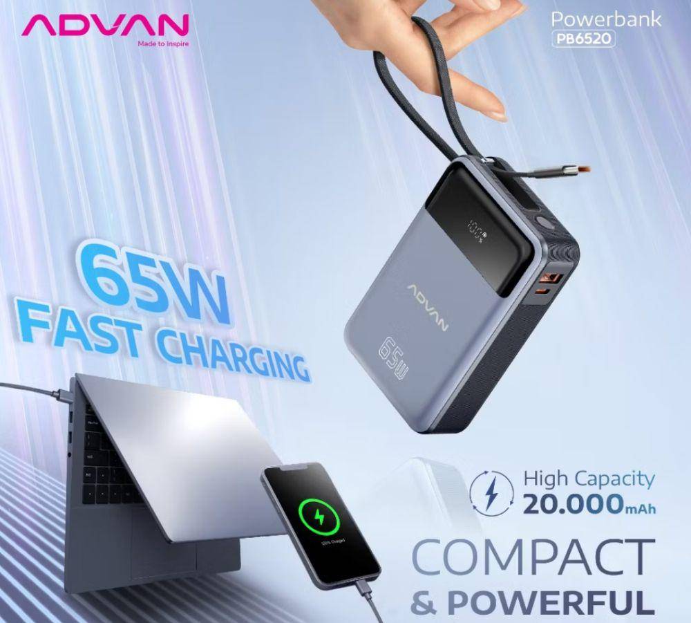 potret Powerbank Advan PB6520 (shopee.com/Advan Notebook Official Store)