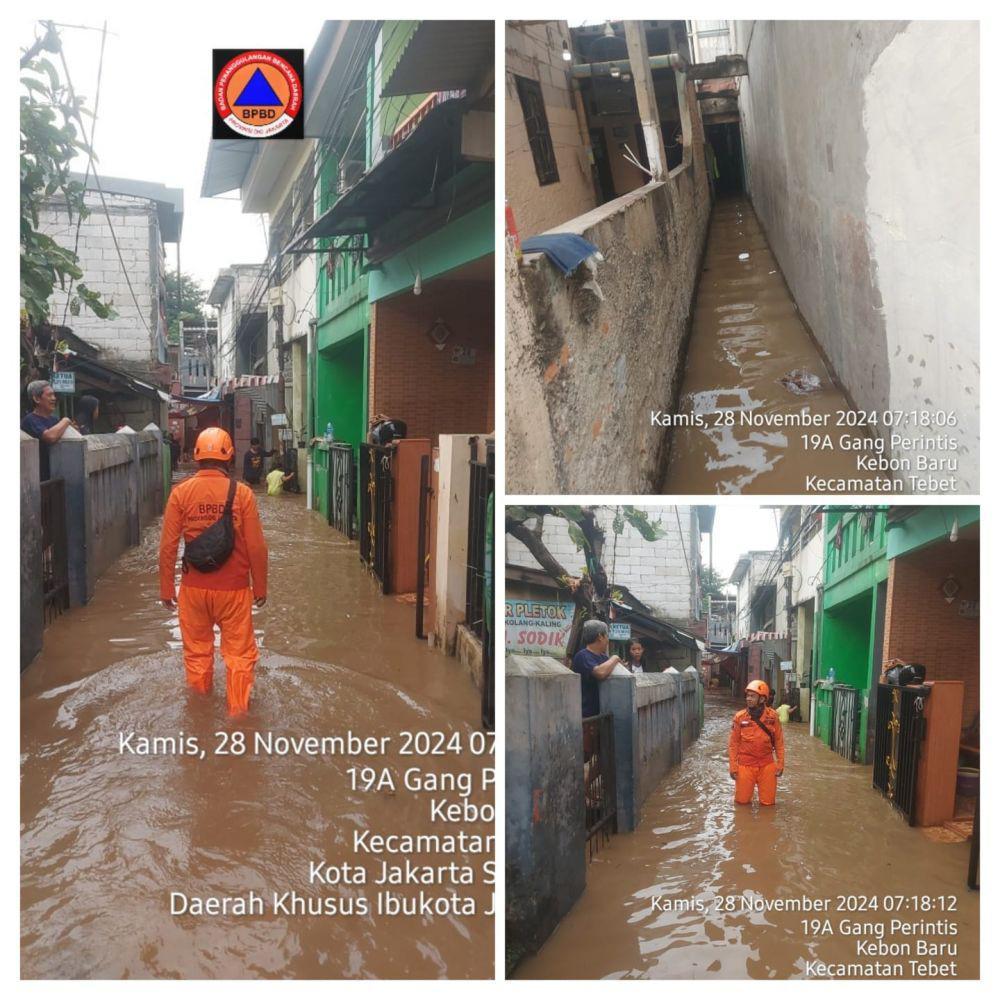 61 RT di Jakarta Terendam Banjir, 16 Orang Mengungsi