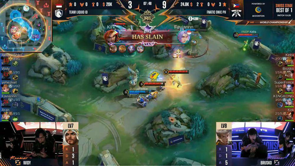 Outplay total dari tim FNOC PH memorak-porandakan ritme bermain TLID ID. (YouTube.com/MPL Indonesia)