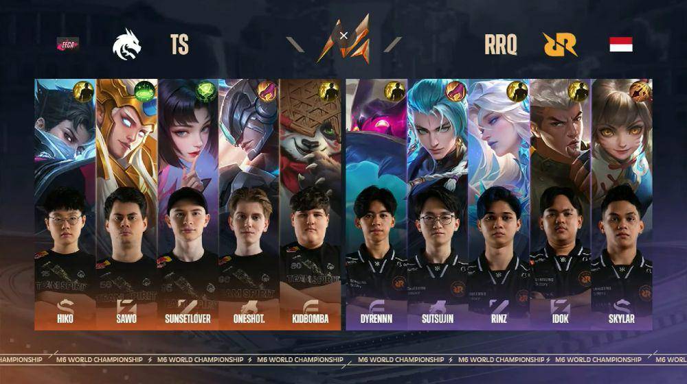 draft hero Team Spirit dan RRQ Hoshi (YouTube.com/MPL Indonesia)
