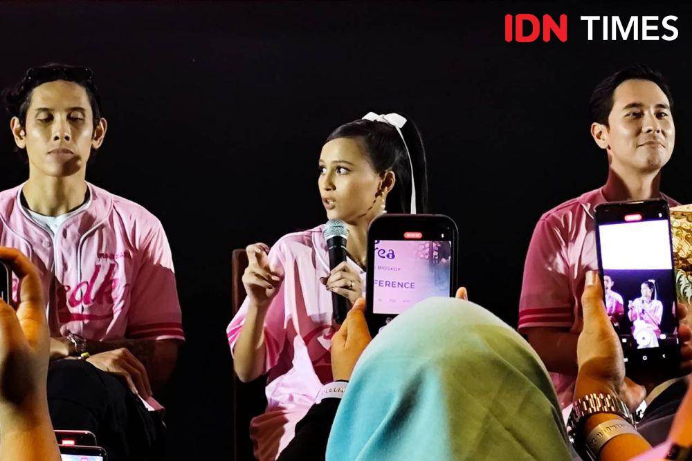Lutesha di premiere film Cinta Tak Seindah Drama Korea, Kamis (28/11/2024) (dok. IDN Times/Shandy Pradana)