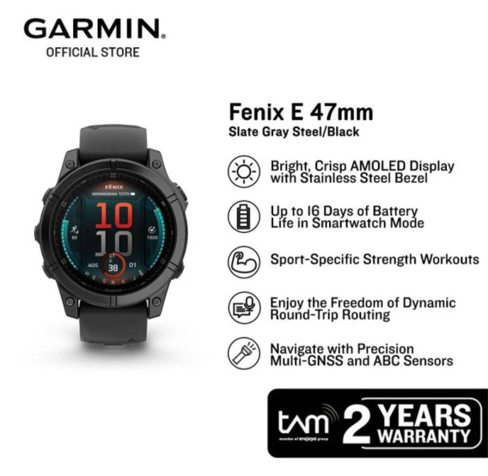 Garmin Fenix E 47mm (tokopedia.com/Garmin Official Store)