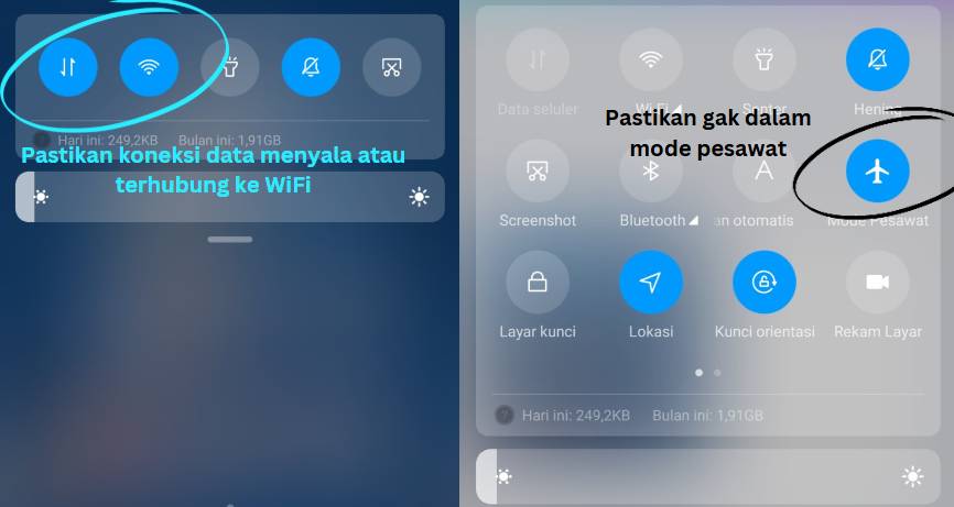 cara memastikan koneksi internet (dok. pribadi/Diyah Esti Cahyo Pertiwi)