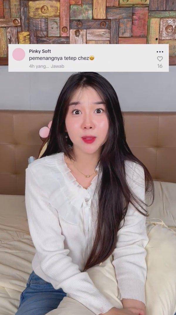 penjelasan komentar pemenangnya tetap Chez (tiktok.com/@vilmeijuga)