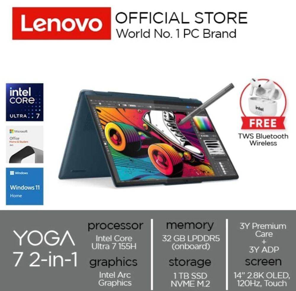 Lenovo Yoga 7 2-in-1 14IML9 (tokopedia.com/Lenovo Official)