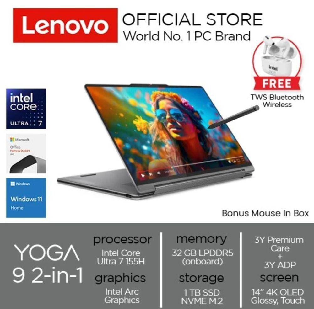 Lenovo Yoga 9 2-in-1 14IMH9 (tokopedia.com/Lenovo Official)