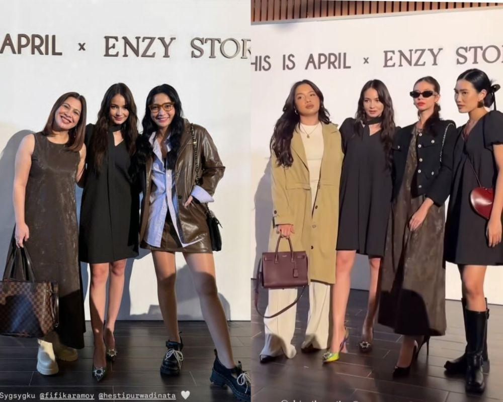 Potret Artis Hadiri Launching Brand Fashion Kolaborasi Enzy Storia