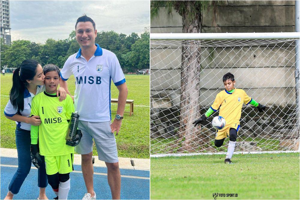7 Potret Arjuna Anak Titi Kamal Ikut Tanding Bola, Jadi Kiper!