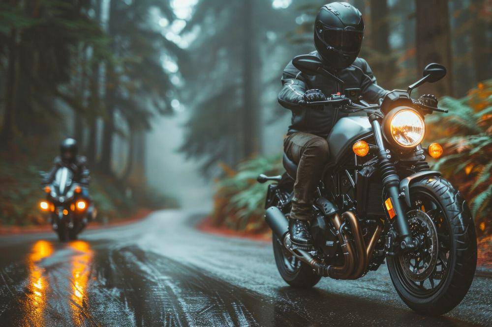 ilustrasi seseorang naik motor (freepik.com/freepik)