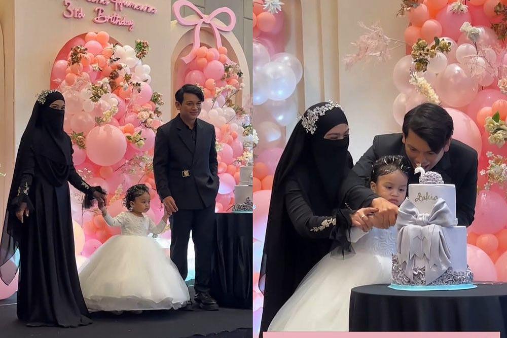 7 Potret Natta Reza Gelar Pesta Mewah untuk Ultah ke-3 Zakia, Anaknya
