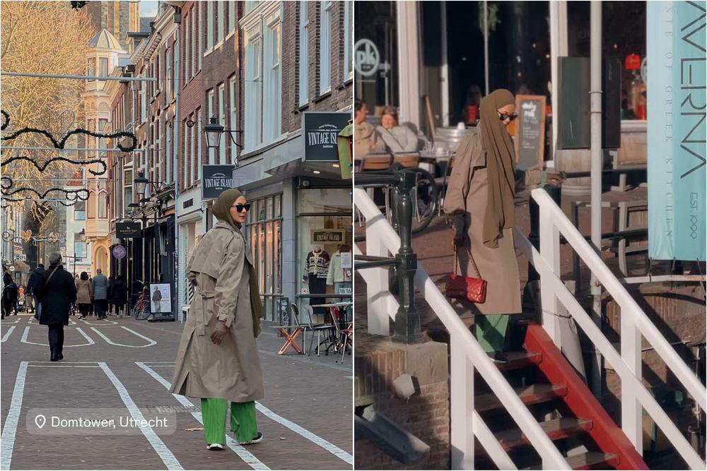 10 Potret Paula Verhoeven Jalan-Jalan ke Utrecht, Belanda, Stunning!
