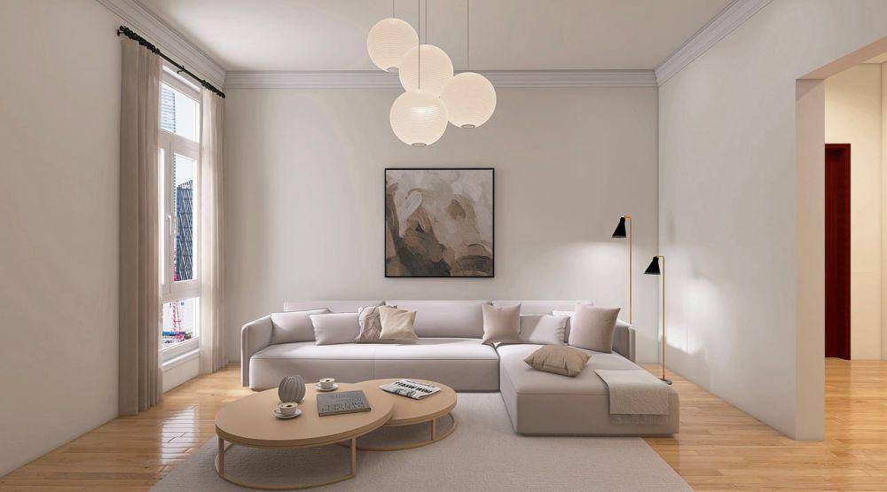 Ilustrasi ruang tamu dengan lampu gantung (pixabay.com/Pipcke)