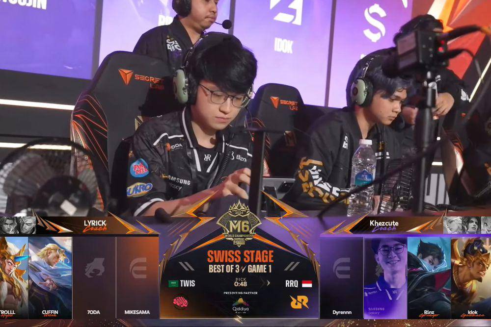 Draft pick game pertama RRQ Hoshi vs Twisted Minds (YouTube.com/MPL Indonesia)