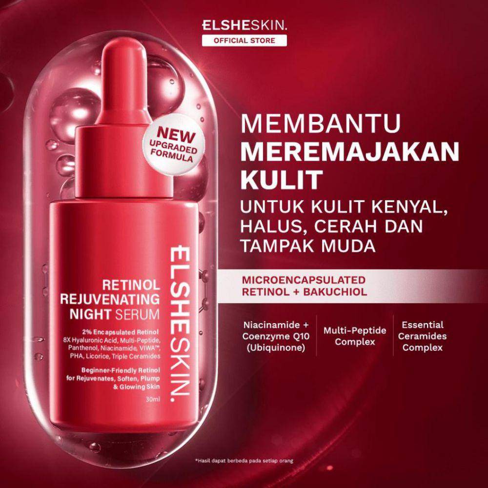 ElsheSkin Retinol Rejuvenating Night Serum (shopee.co.id/ElsheSkin Official Shop)