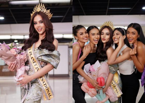 7 Potret Kepulangan Olla Levina Usai Miss Planet International 2024