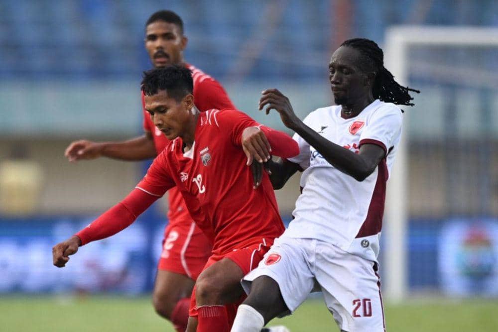 Salah satu momen pertandingan matchday ketiga Grup A Piala Presiden 2024 antara Borneo FC Samarinda versus PSM Makassar yang berlangsung di Stadion Si Jalak Harupat Soreang, 25 Juli 2024. (Instagram.com/borneofc.id)
