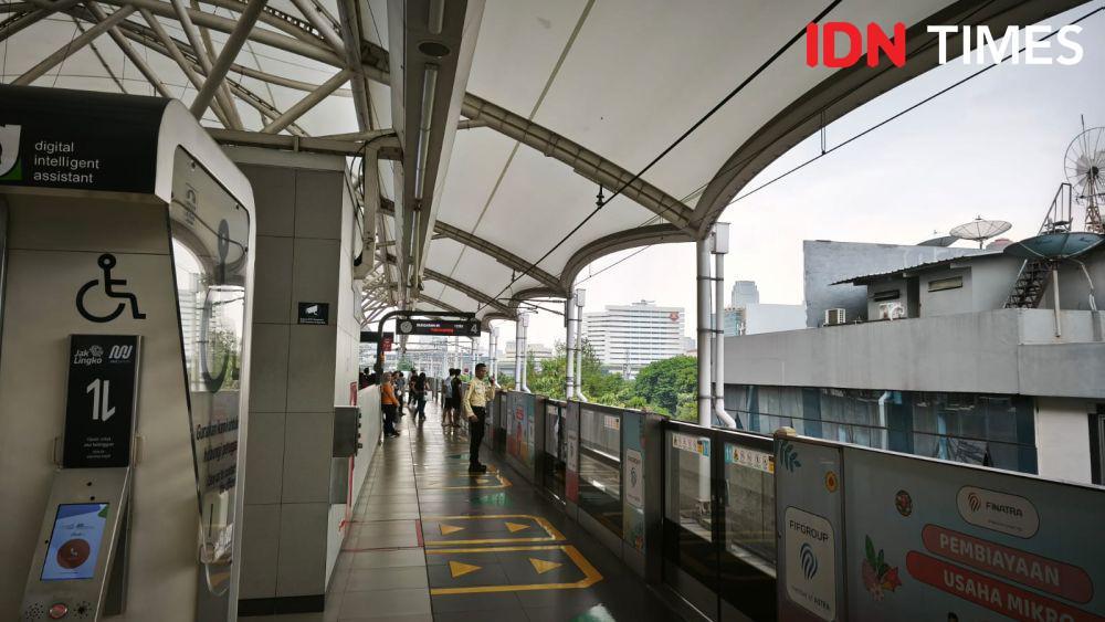 Potret stasiun MRT Jakarta (IDN Times/Dhiya Awlia Azzahra)