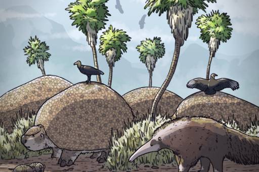 ilustrasi glyptodon (commons.wikimedia.org/Connor Ashbridge)