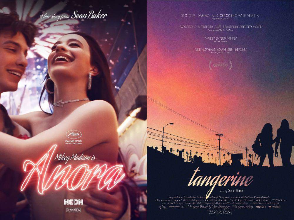poster film Anora dan Tangerine (dok. NEON/Anora | dok. Magnolia Pictures/Tangerine)