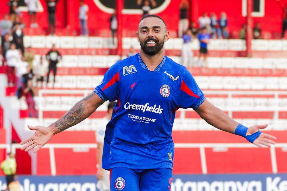 Dalberto Luan Belo sebagai striker asing yang menjadi mesin gol Arema FC di Liga 1 2024/2025. (instagram.com/dalberto94)