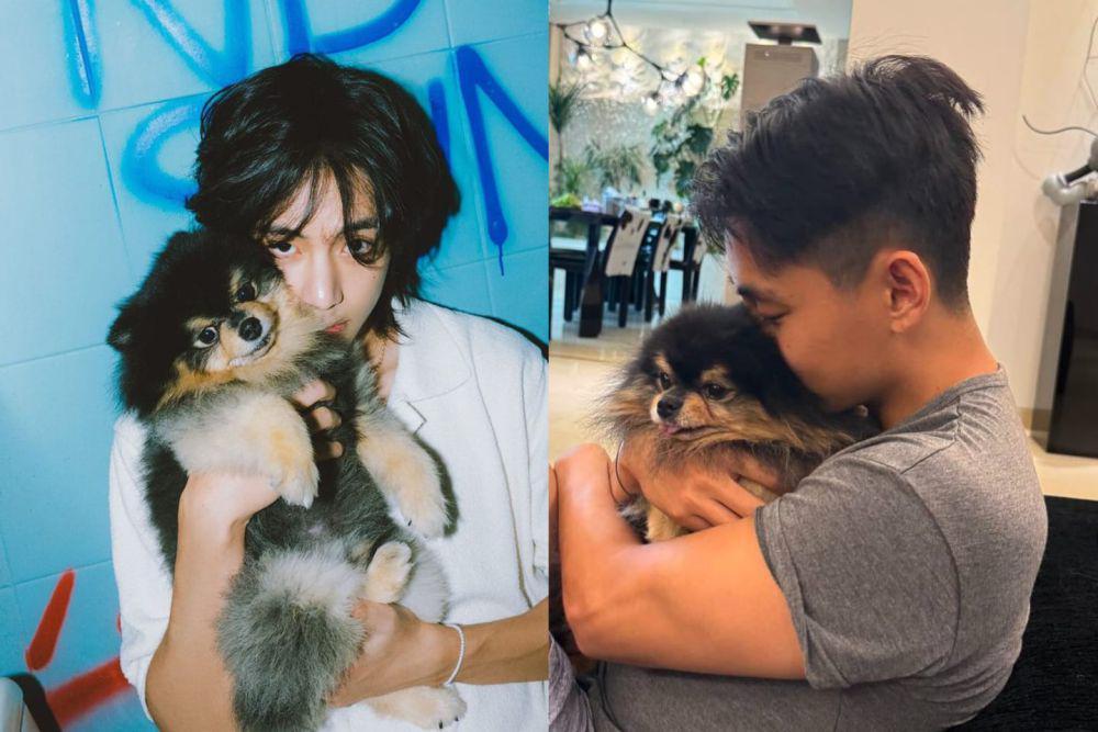 7 Potret Kenangan V BTS dan Yeontan Anjingnya yang Meninggal Dunia