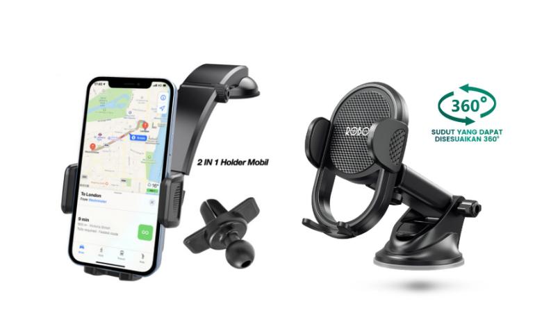 5 Phone Holder Mobil Fleksibel, Bisa Diputar 360 Derajat
