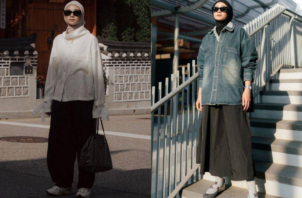 10 Inspirasi Gaya Hijab Retro ala Sindy Mutmaina, On Point!
