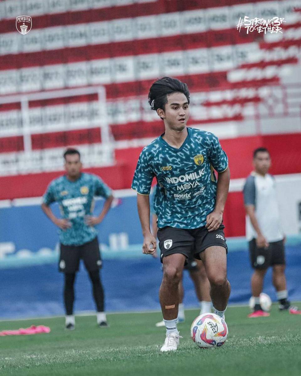 Pemain Persita Tangerang saat berlatih di Stadion Soeprijadi.instagram.com/persita.official