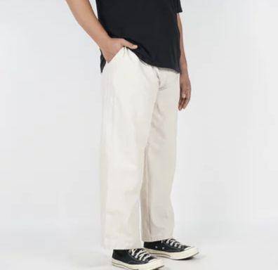 Dailyoutfits Ankle Cropped Pants Cream Unisex Premium (bukalapak.com/Daily Outfits. Co Store)