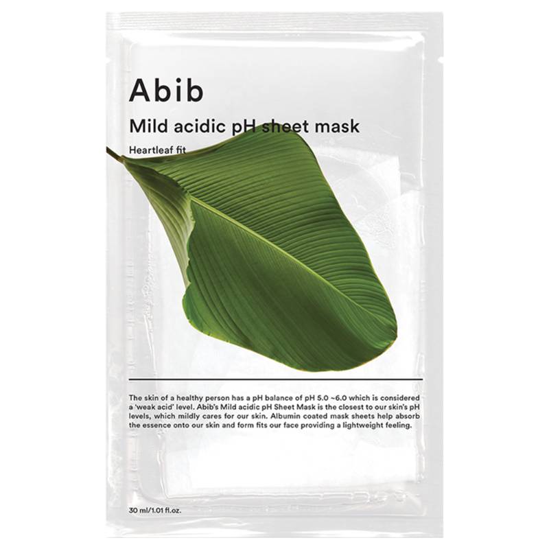 Abib Mild Acidic pH Sheet Mask Heartleaf Fit (sociolla.com)