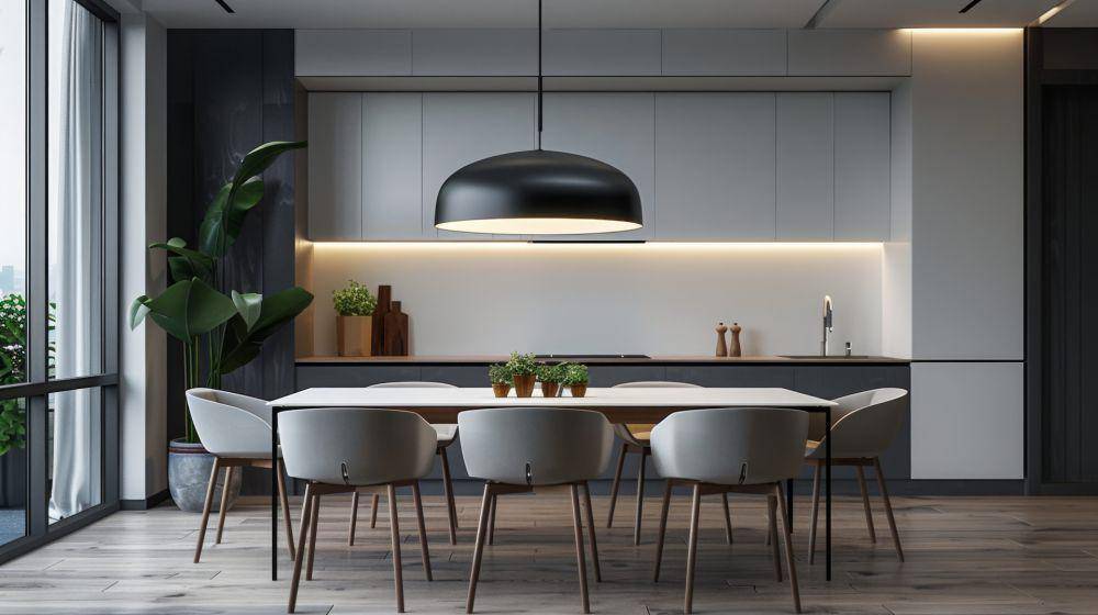 dekorasi ruang makan minimalis modern (vecteezy.com/gankogroup)