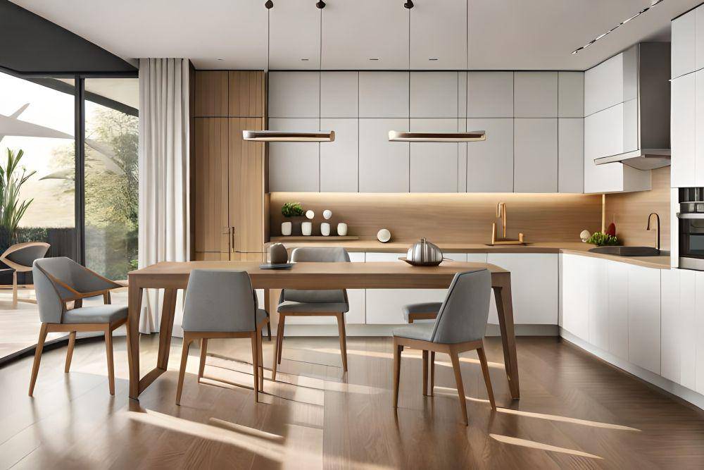 ide  desain ruang makan minimalis modern (vecteezy.com/mijanulhoque)