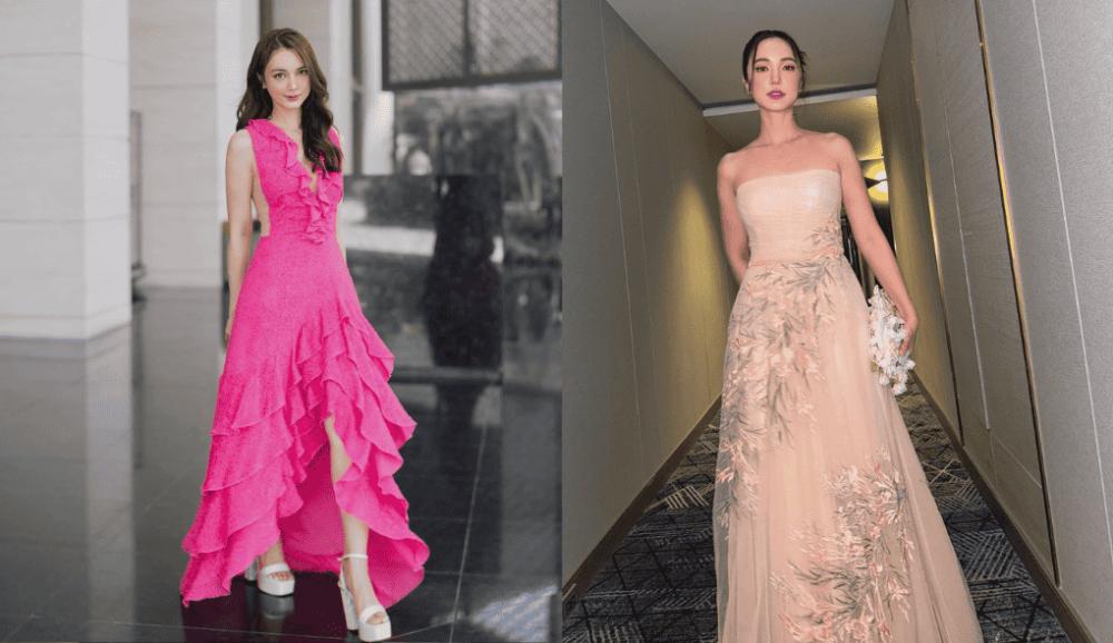 10 Ide Outfit Kondangan Nuansa Pastel ala Bua Nalinthip, Memesona!