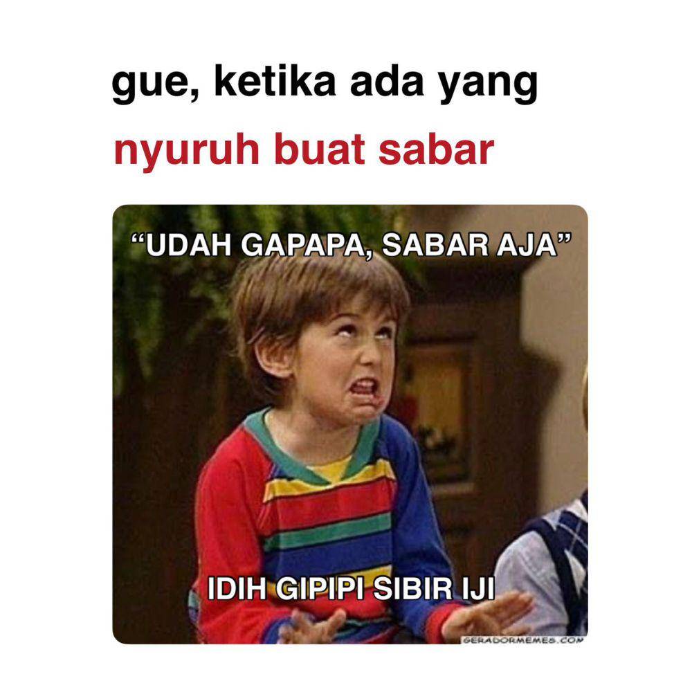 meme disuruh sabar (x.com/adityajuliannn)