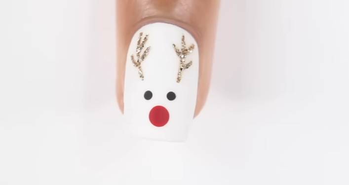 ide nail art natal (youtube.com/Gabby Angelique)