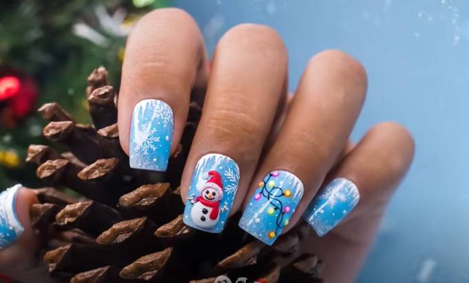 ide nail art natal (youtube.com/Nat de Nail)