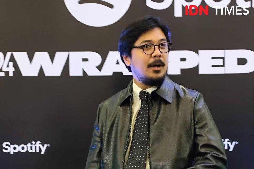Bilal Indrajaya di acara Spotify Wrapped Indonesia 2024, Kamis (5/12/2024) (dok. IDN Times/Shandy Pradana)