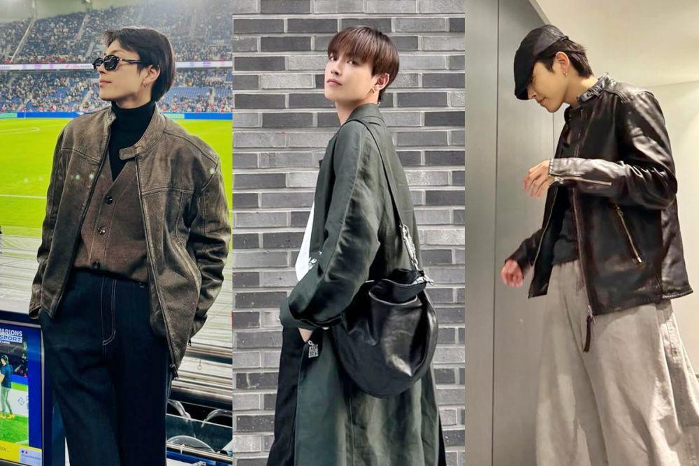 7 Referensi Outfit Leather ala Hongjoong ATEEZ, Chic dan Edgy!