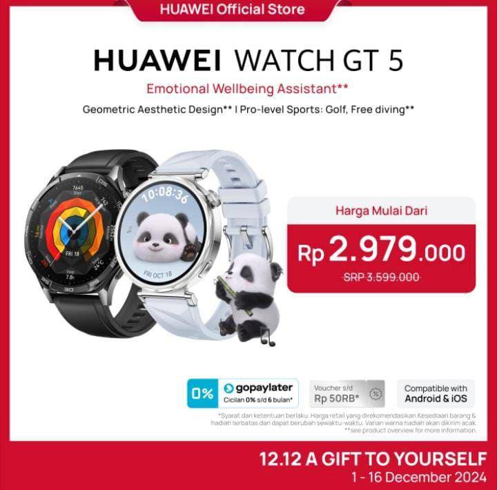Huawei Watch GT 5 (tokopedia.com/HUAWEI Official Store)