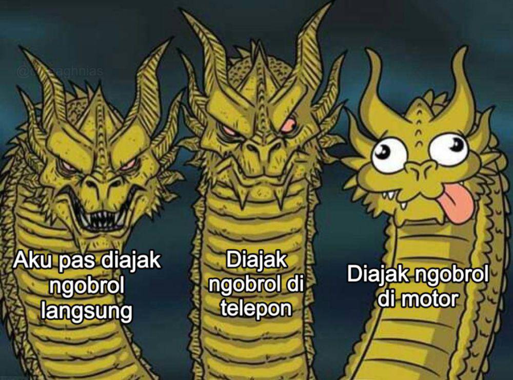 meme lika-liku pas diajak ngobrol (x.com/dinaaghnias)
