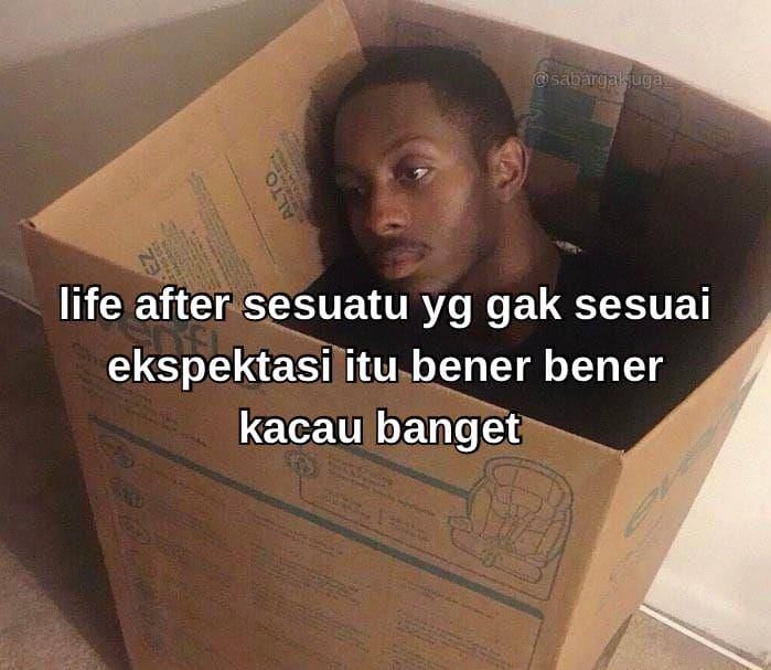 meme kecewa gegara ekspektasi (x.com/sabargakjuga_)