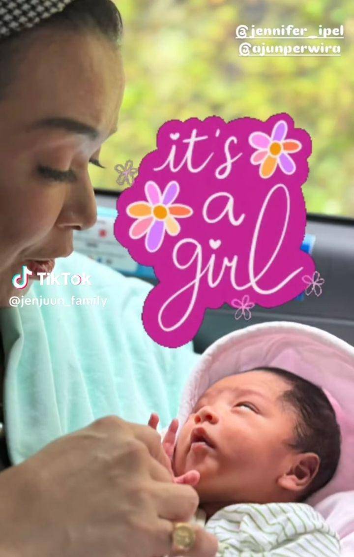 Baby Rae anak Ajun Perwira (Tiktok.com/jenjuun_family)