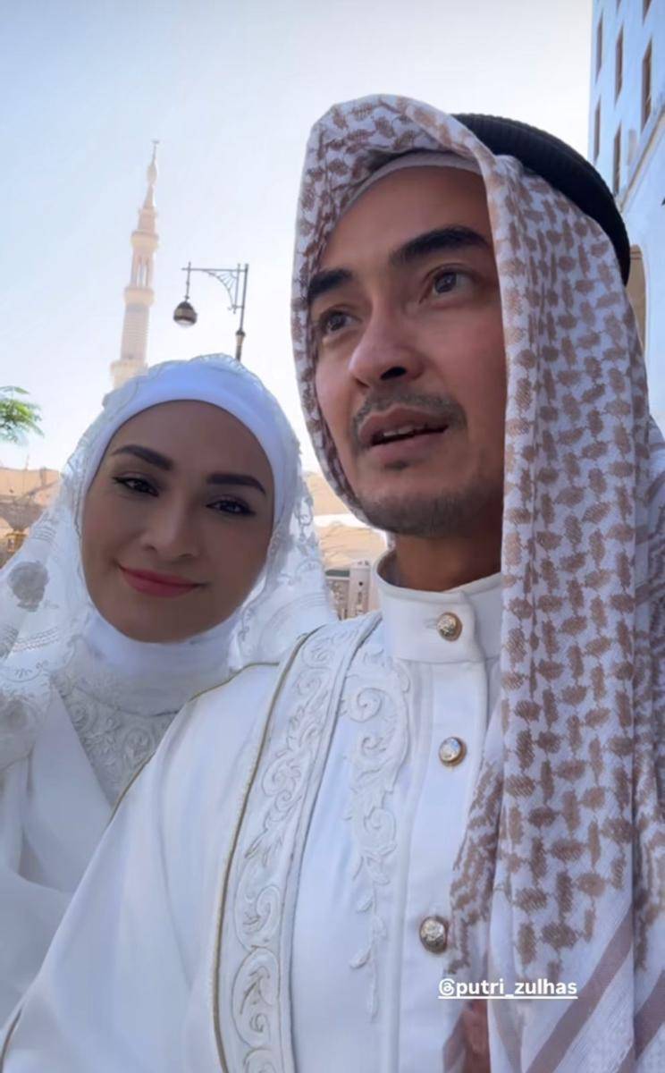 Gaya Putri Zulhas Saat Menikah dengan Zumi Zola di Masjid Nabawi (instagram.com/zumizolazulkiflinurdin)